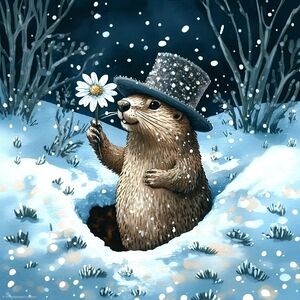 Winter Wonderland Ground Hog Print (Closet Ad Feburary, 2026)